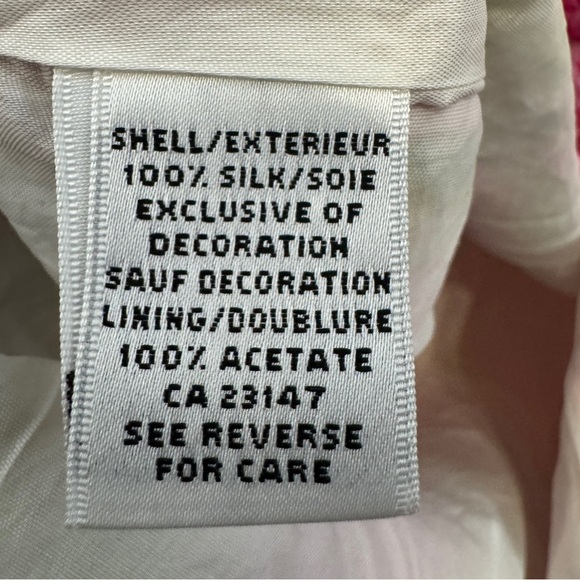 Talbots Pure Silk Pink Floral Skirt Women’s Small - Picture 5 of 6